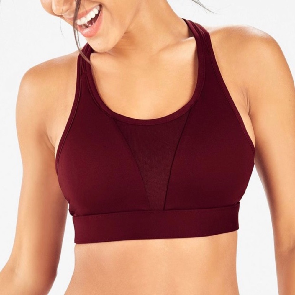 🆕Fabletics Maroon Zoe High Impact Sports Bra IV